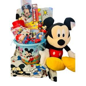 Mickey Mouse giant Easter basket bundle 24 inch Mickey pillow buddy 50x70 Mickey